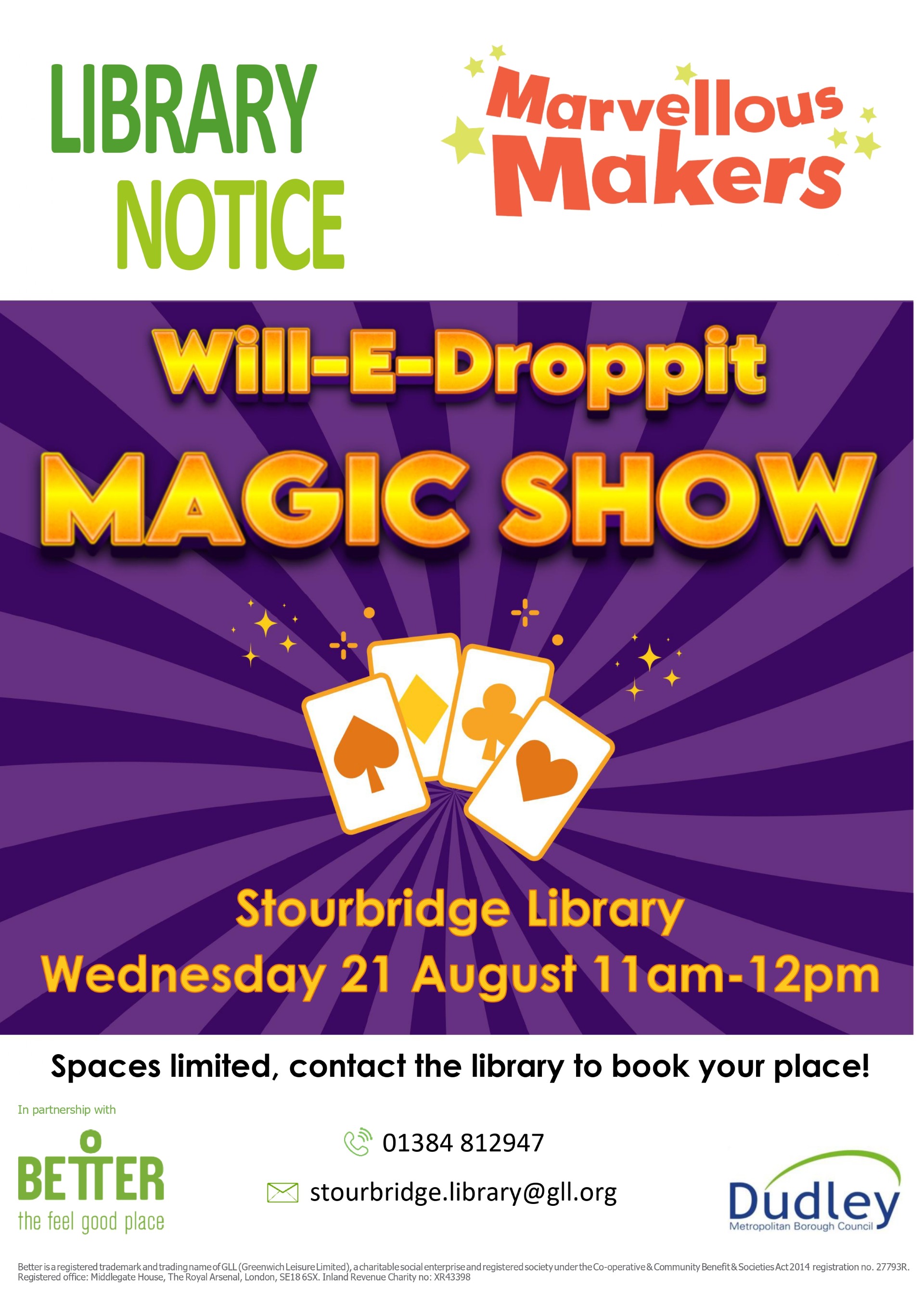 Stourbridge Library - Will-E-Droppit Magic Show